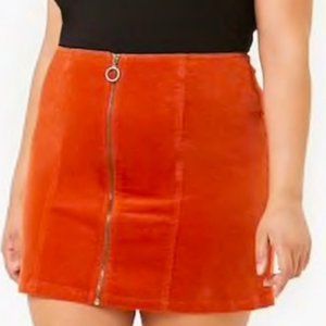 *NWT* f21 red corduroy skirt